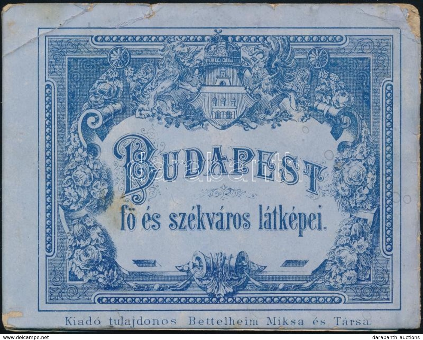 Cca 1905 Budapest Fő és Székváros Látképei, Leporelló Album 18 Db Rajzos Látképpel, Bettelheim Miksa és Társa, Kissé Kop - Non Classés