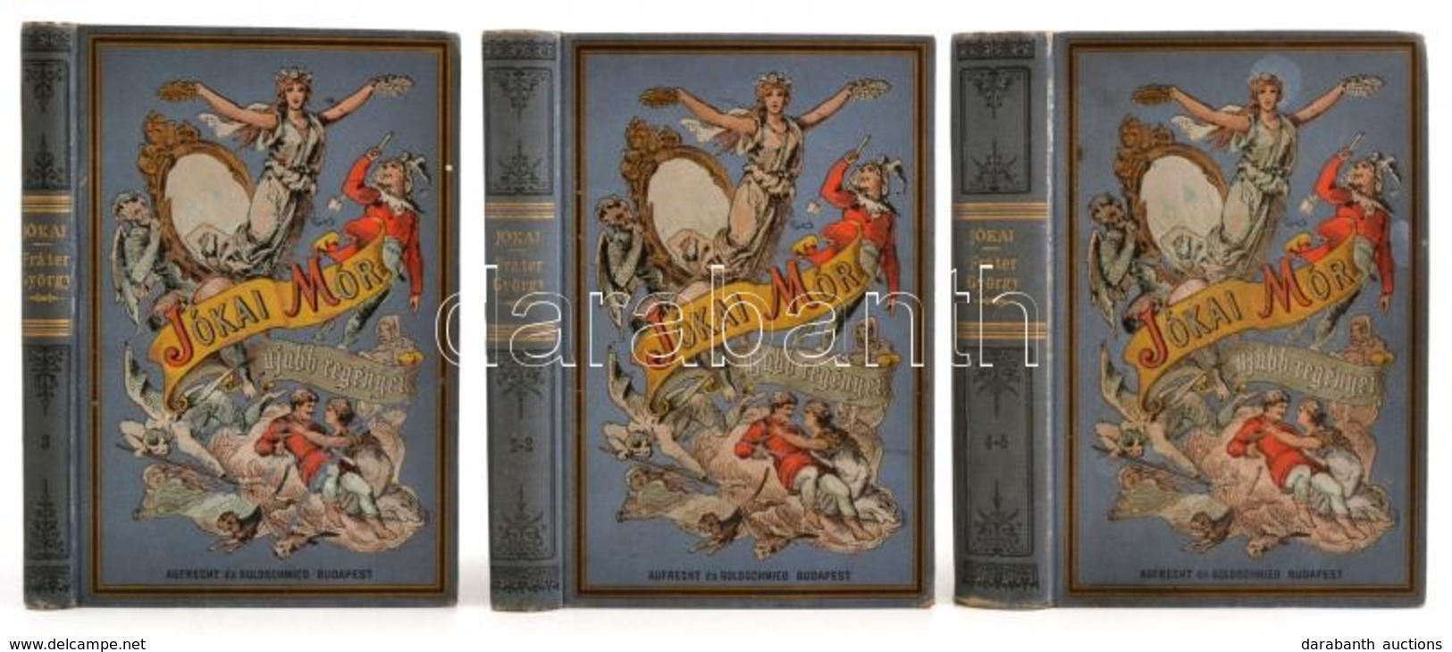 Jókai Mór: Fráter György.  1-5. Kötet. (3 Kötetben.) Jókai Mór Újabb Regényei. Bp.,1893, Révai, 183+1+186+1;222+1;235+1+ - Non Classés