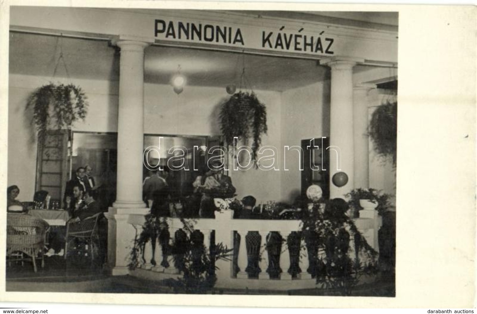 T2 1938 Balatonalmádi, Pannonia Kávéház, Belső. Dulovits Jenő Felvétele - Non Classés