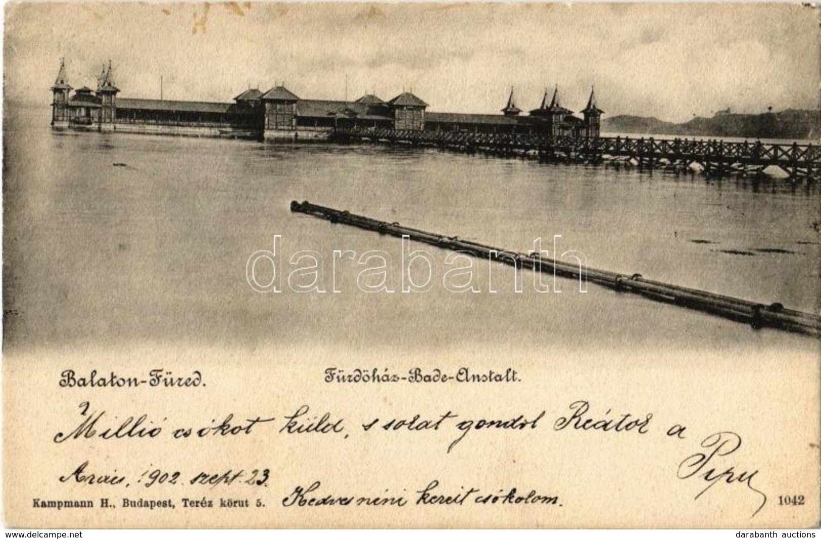 T2/T3 1902 Balatonfüred, Fürdőház, Csövek. Kampmann H. (EK) - Sin Clasificación