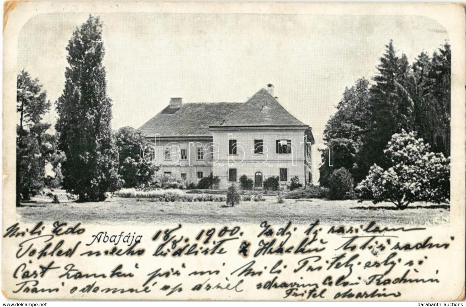 T2/T3 1900 Abafája, Abafaia, Apalina; Huszár Kastély / Castle (kopott Sarok / Worn Coners) - Non Classés