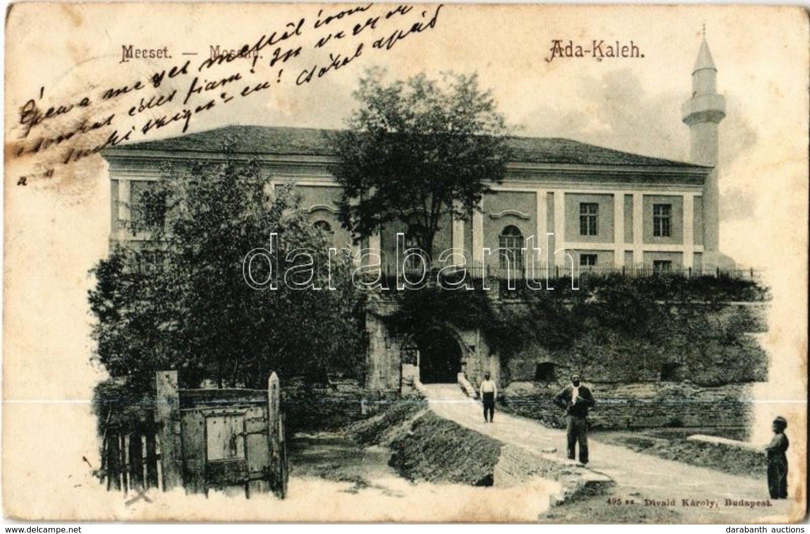 T2/T3 1904 Ada Kaleh, Mecset. Divald Károly 495. Sz. / Moschee / Mosque - Non Classés