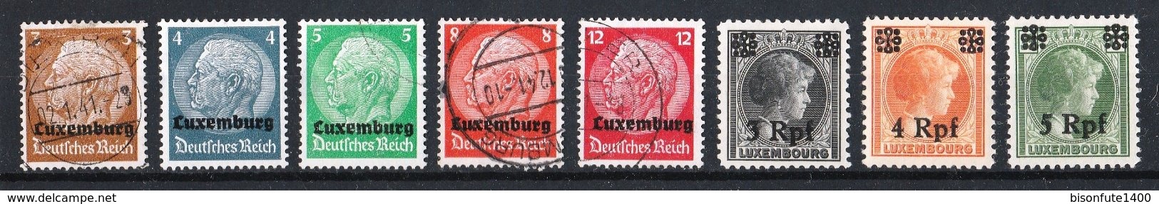 Luxembourg Occupation Allemande : Timbres Y&T N° 1 - 2 - 3 - 5 - 7 - 17 - 18 - 19 - 20 - 21 - 33 Et 35. - Occupation