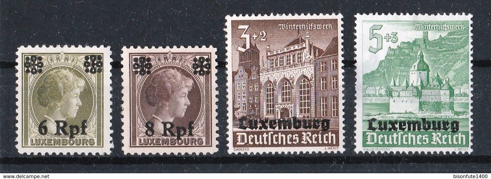 Luxembourg Occupation Allemande : Timbres Y&T N° 1 - 2 - 3 - 5 - 7 - 17 - 18 - 19 - 20 - 21 - 33 Et 35. - Besetzungen