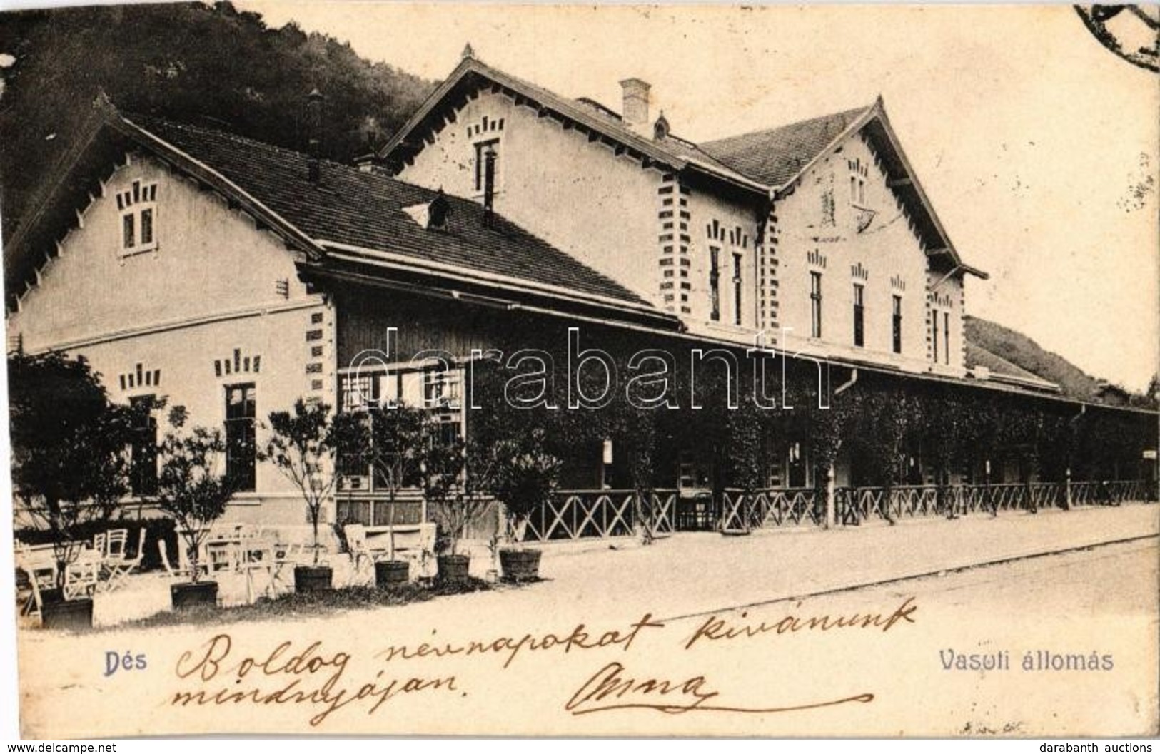 T2/T3 1906 Dés, Dej; Vasútállomás. Gálócsi Samu Kiadása / Railway Station - Ohne Zuordnung