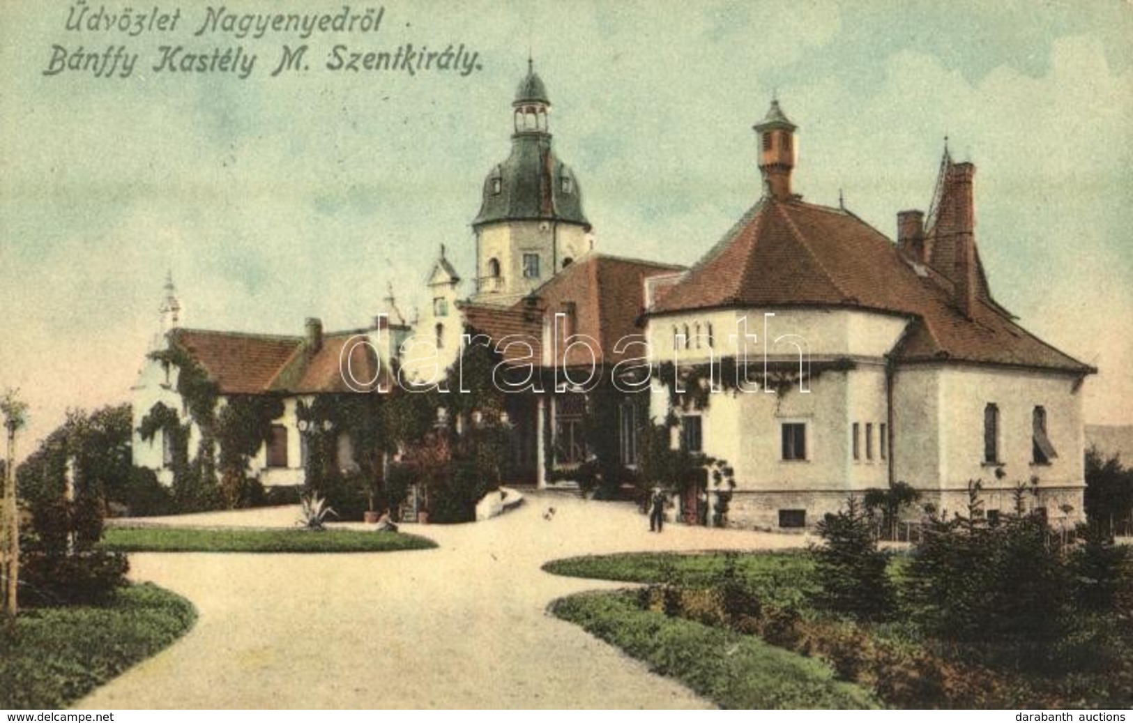 T2 1910 Enyedszentkirály, Königsdorf, Sancrai (Nagyenyed, Aiud); Bánffy Kastély. Földes Ede Kiadása / Castle - Non Classés
