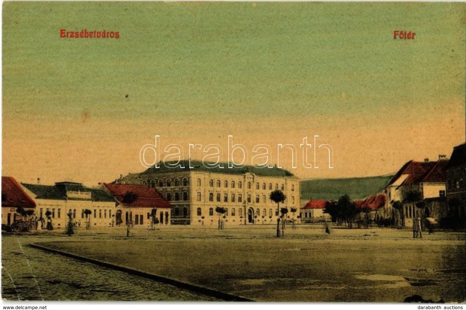 T2/T3 Erzsébetváros, Dumbraveni, Elisabethstadt; Fő Tér, állami Gimnázium / Main Square, Grammar School (EK) - Sin Clasificación