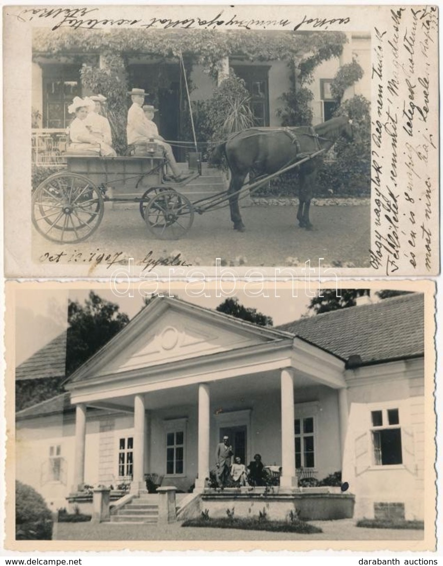 Gyalu, Gilau; Gallus-kúria Kastély, Tulajdonosok 1907-ben ás 1942-ben / Castle With Owners In 1907 And 1942 - 2 Db Fotó  - Ohne Zuordnung