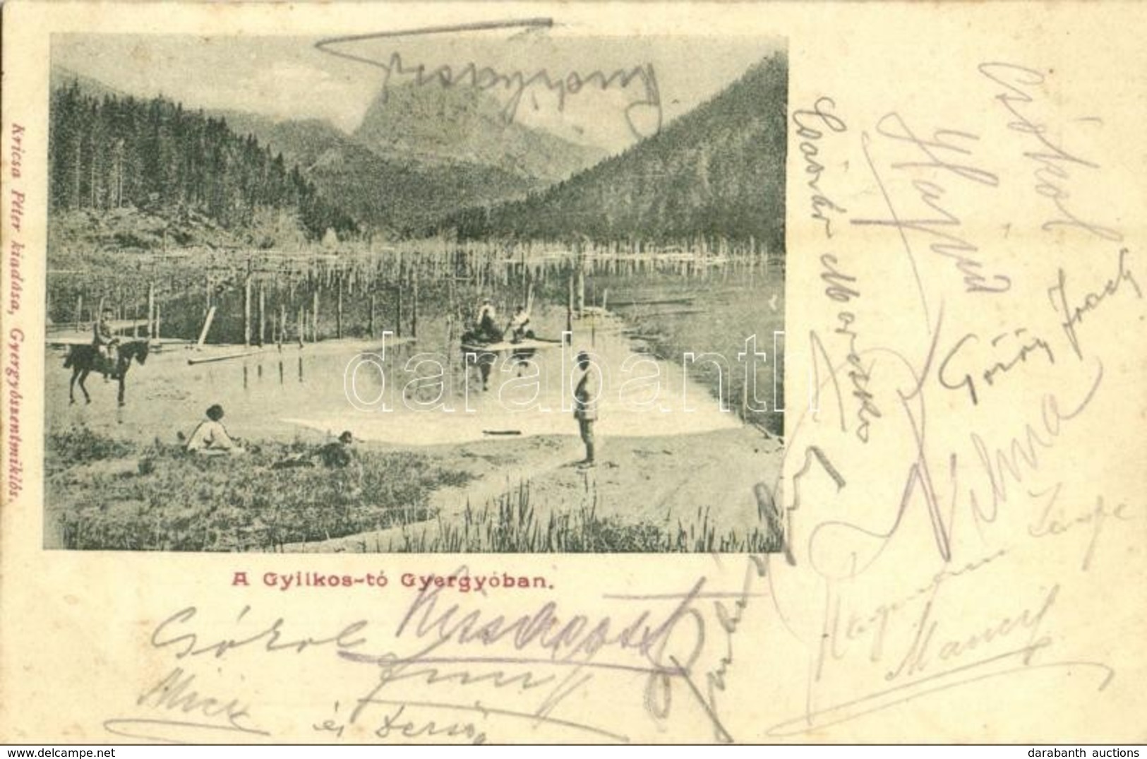 T2 ~1900 Gyilkos-tó, Lacul Roseu (Gyergyó, Giurgeului); Kricsa Péter Kiadása - Ohne Zuordnung