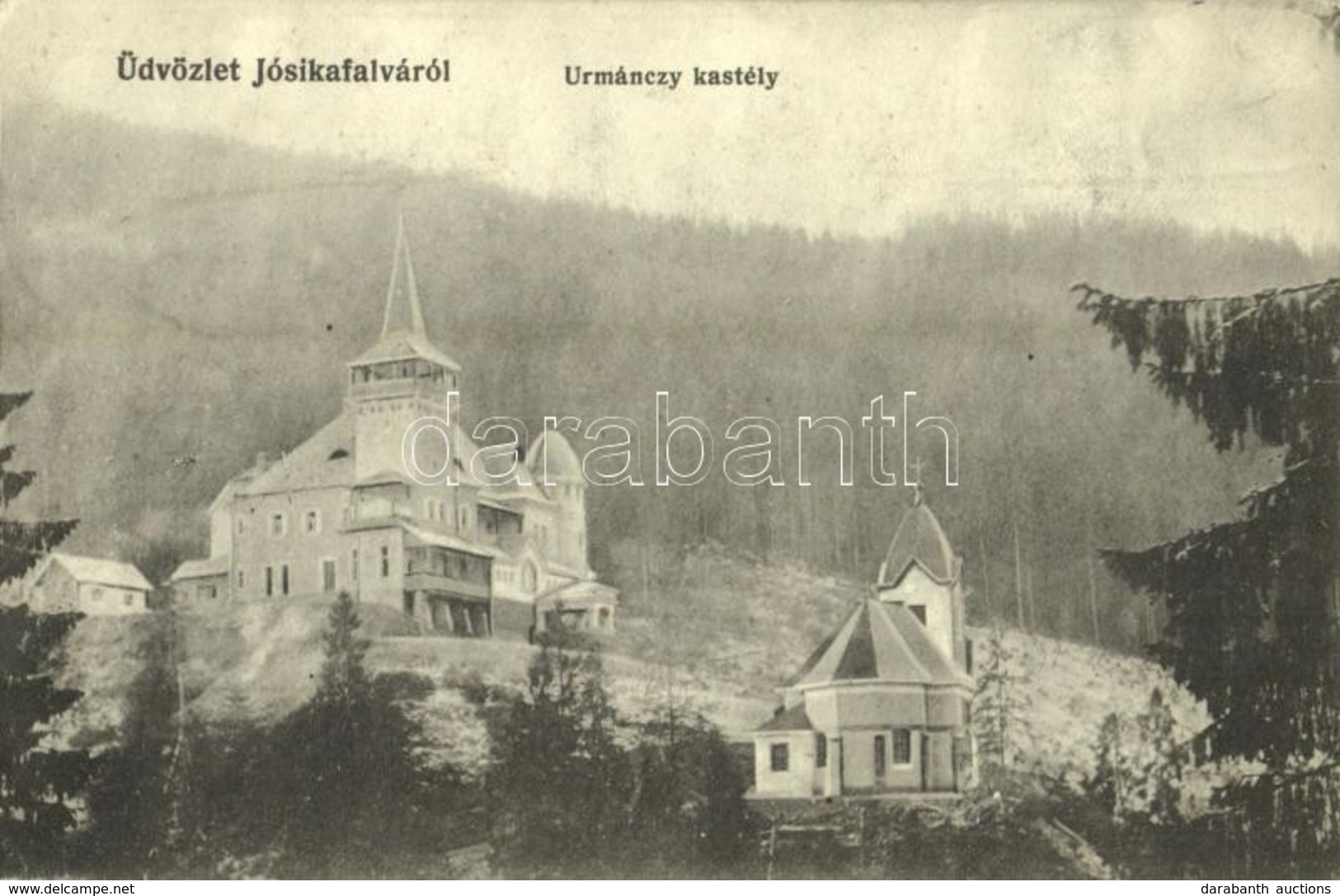 T3 1914 Jósikafalva, Béles, Belis; Urmánczy Kastély és Kápolna. Lőwe Dezső Kiadása / Castle And Chapel (fl) - Sin Clasificación