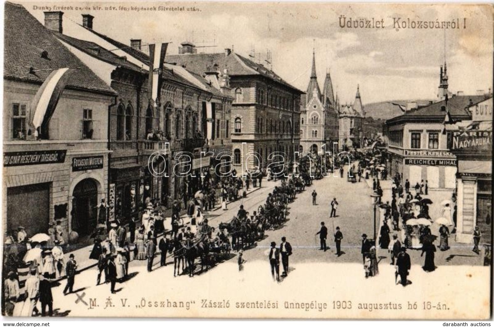 T2/T3 1912 Kolozsvár, Cluj; MÁV 'Összhang' Zászlószentelési ünnepélye 1903 Augusztus 16-án, Részvénytársaság, Fogászati  - Non Classés