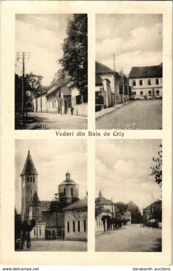 T2 Körösbánya, Baia De Cris; Görögkeleti Templom, Utcaképek / Orthodox Church, Streets - Non Classés