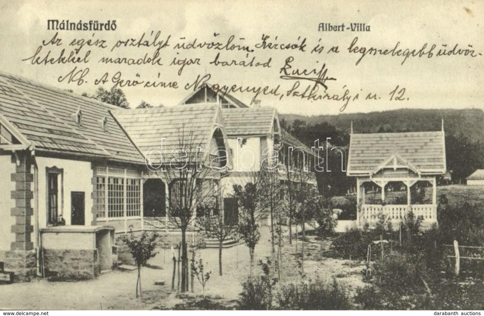 T2/T3 1911 Málnásfürdő, Malnas-Bai; Albert Villa. Adler Fényirda / Villa (EK) - Non Classés