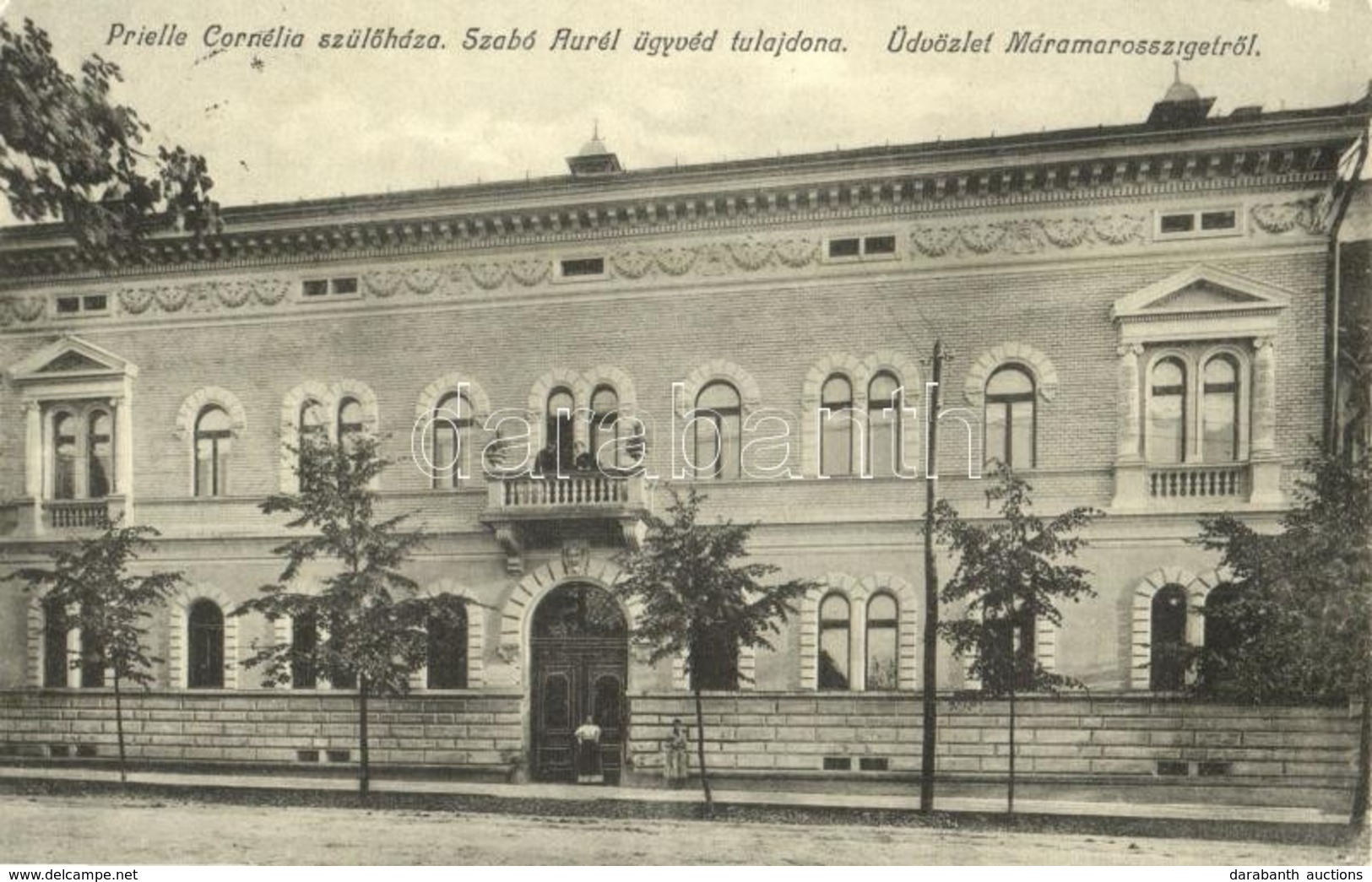 T2 1907 Máramarossziget, Sighetu Marmatiei; Prielle Cornélia Szülőháza, Sabó Aurél ügyvéd Tulajdona / Villa - Non Classés