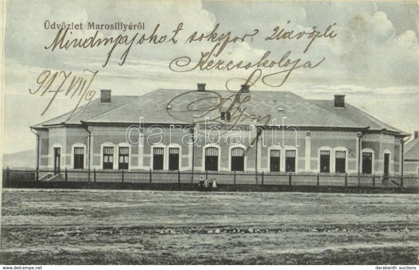 T2/T3 1917 Marosillye, Ilia; Járási Székház. Nagy Bálint Kiadása / County Hall (EK) - Non Classés