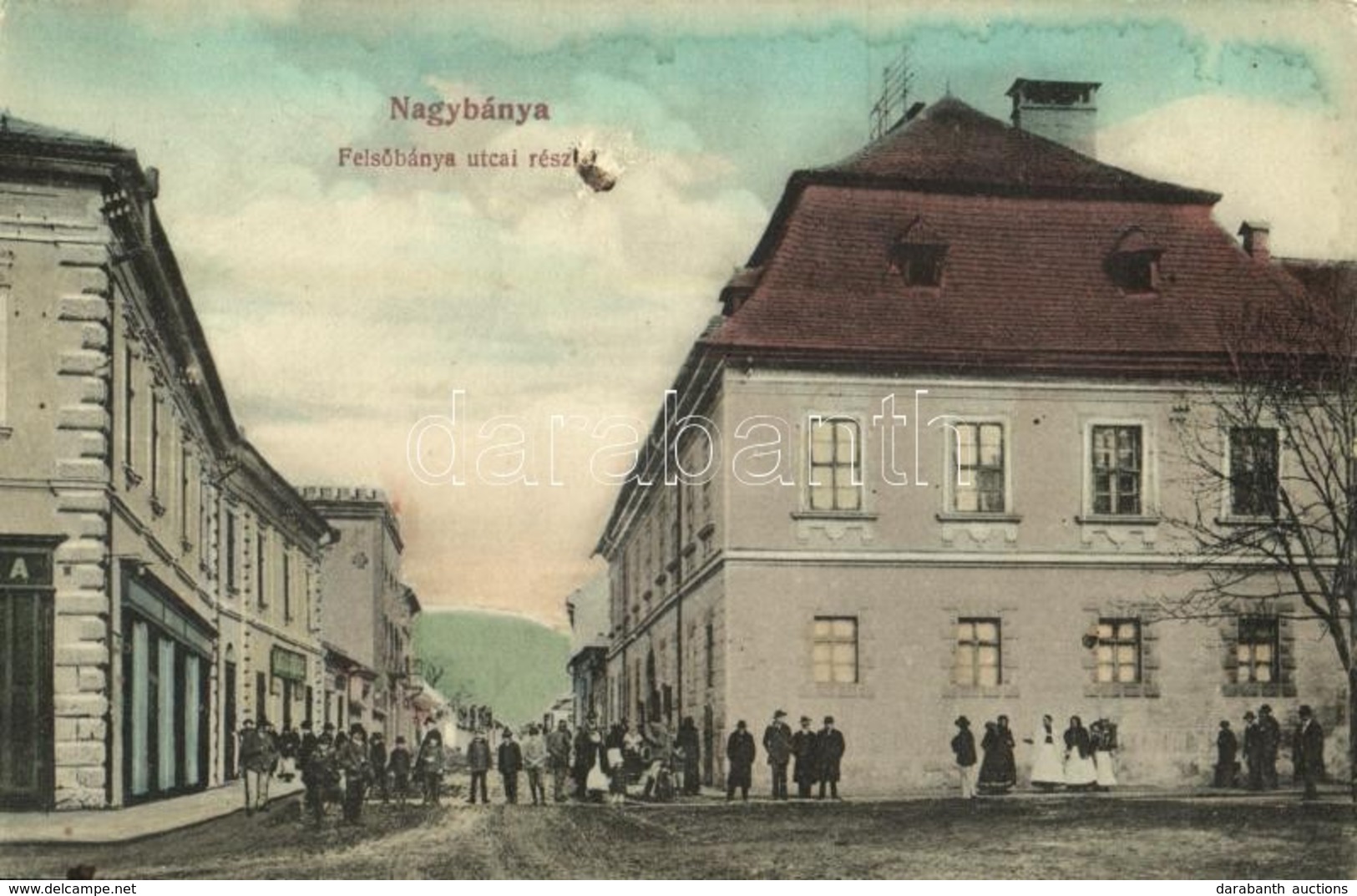 T2/T3 1917 Nagybánya, Baia Mare; Felsőbánya Utca Részlete. Frankovics A. Kiadása / Street View (EK) - Non Classés