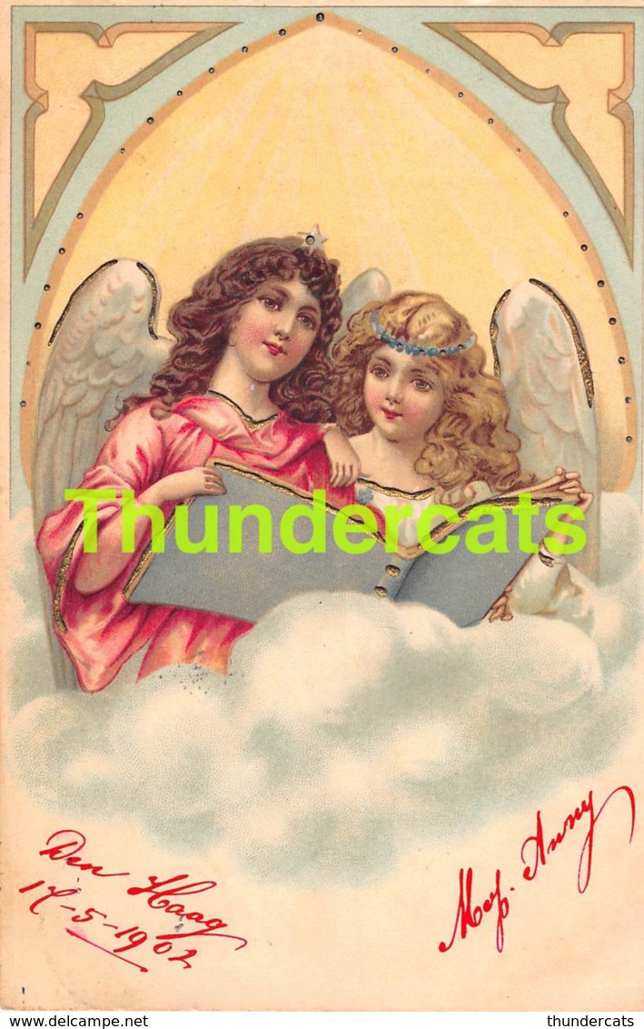 CPA LITHO ILLUSTRATEUR ANGE FILLE ANGEL GIRL LITHO CRD (  STYLE CLAPSADDLE - BRUNDAGE ) - Autres & Non Classés