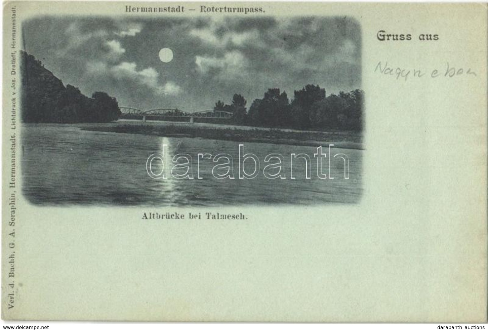 ** T1 Vöröstoronyi-szoros, Roterturmpass, Pasul Turnu Rosu (Nagyszeben, Hermannstadt, Sibiu); Vasúti Híd Este / Railway  - Non Classés