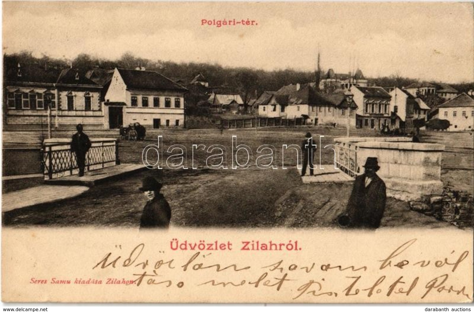 T2/T3 1902 Zilah, Zalau; Polgári Tér. Seres Samu Kiadása / Square (EK) - Non Classés