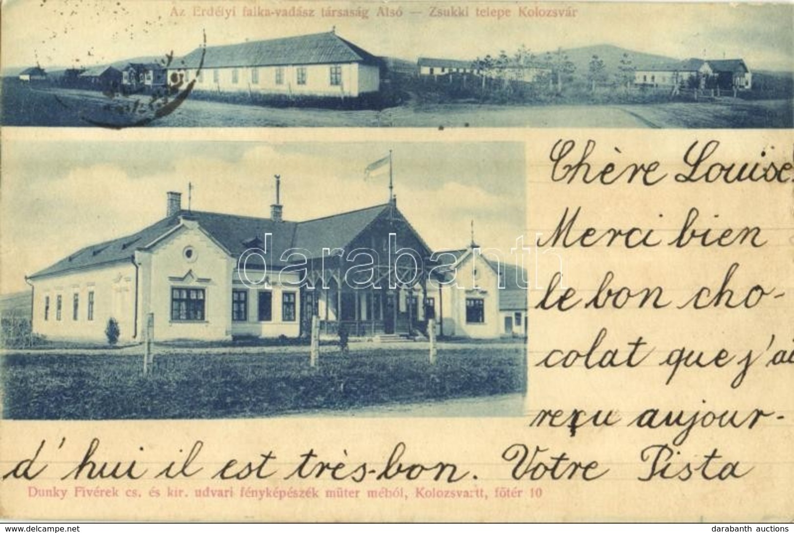 T2 1899 Zsuk, Alsózsuk, Jucu (Kolozsvár, Cluj); Az Erdélyi Falka-Vadász Társaság Alsó-Zsukki Telepe, Kastély, Villa. Dun - Ohne Zuordnung