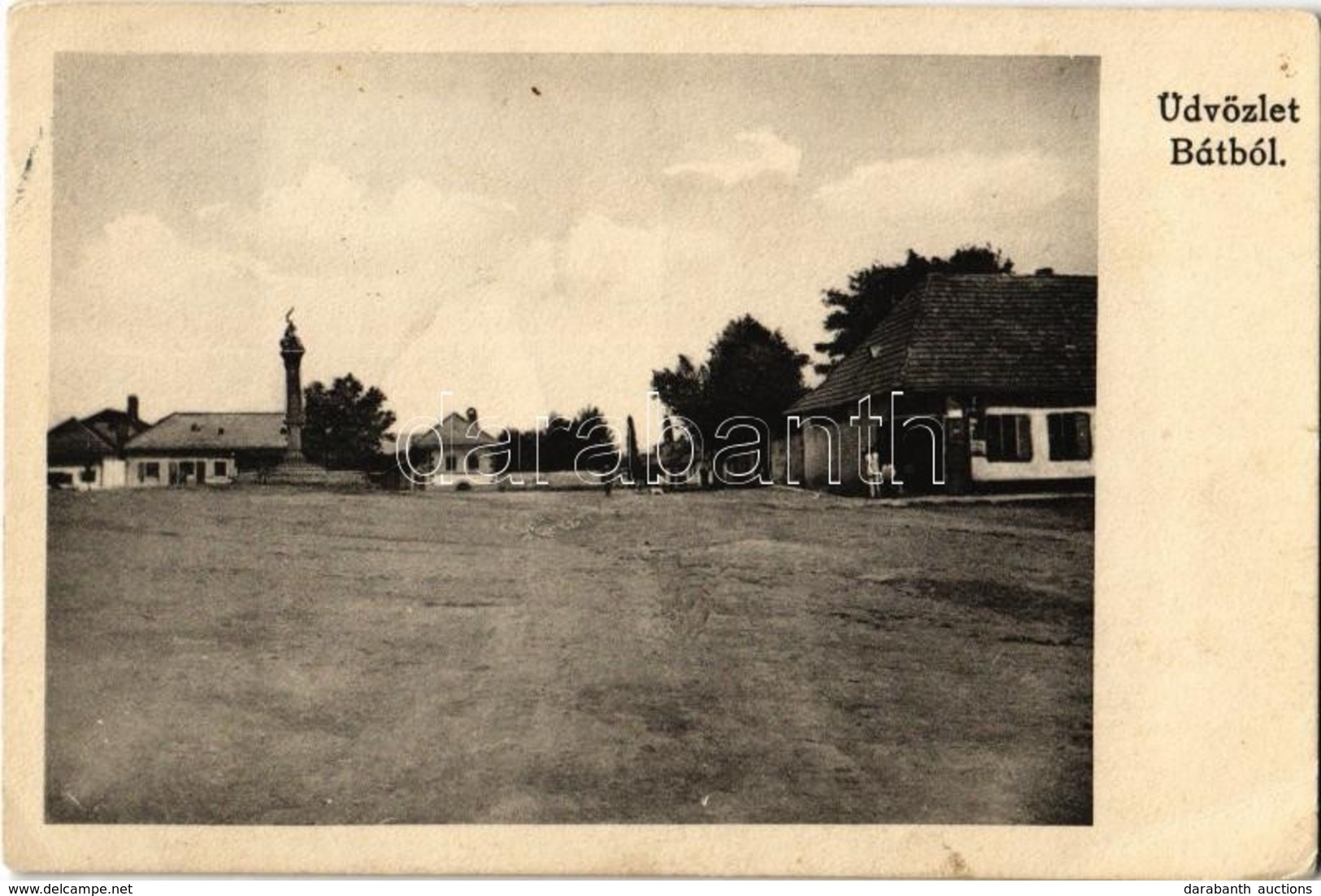 T2/T3 Bát, Asszonyvásár, Bátovce; Fő Tér, Szobor / Main Square, Statue (EK) - Non Classés