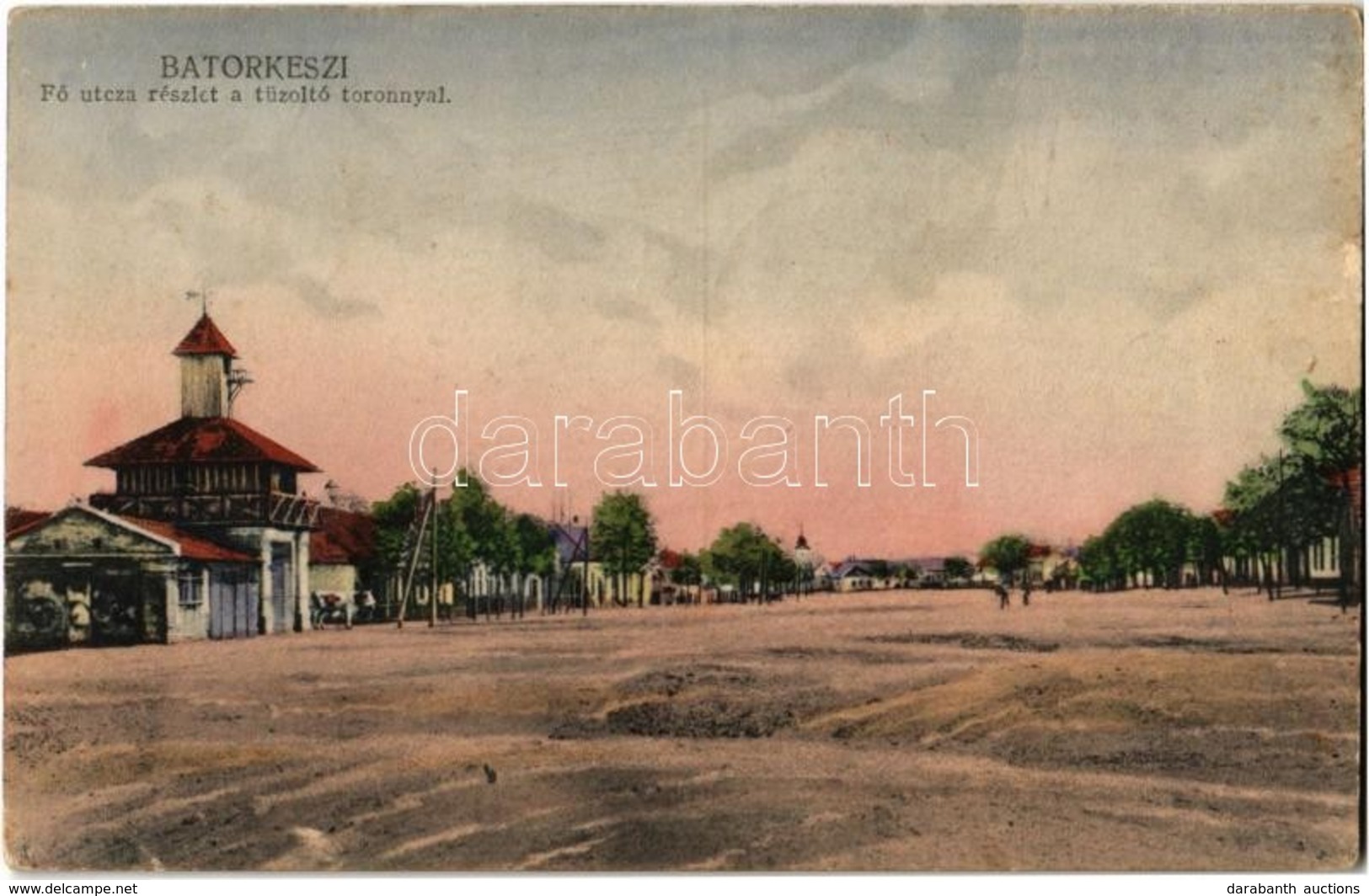 T2 1938 Bátorkeszi, Bátorove Kosihy, Kesy; Fő Utca, Tűzoltó Torony / Main Street, Firefighter Tower - Non Classés