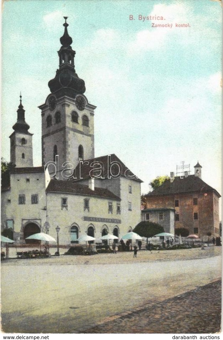 ** T2 Besztercebánya, Banská Bystrica; Vártemplom, Piac. P. Sochán Kiadása / Zámocky Kostol / Castle Church And Market - Non Classés