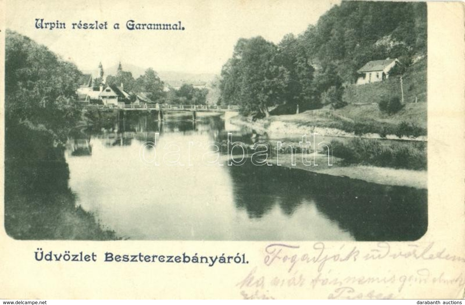 T2/T3 1901 Besztercebánya, Banská Bystrica; Urpin Részlet A Garam Folyóval / Urpín Mountain And Hron River (EK) - Non Classés