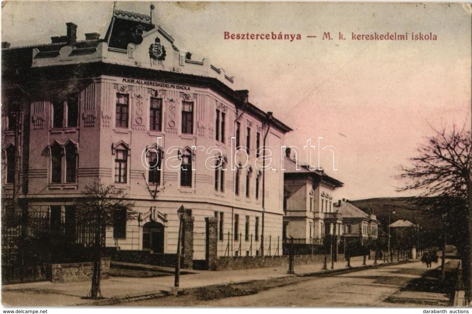 T2 1913 Besztercebánya, Banská Bystrica; M. K. Kereskedelmi Iskola / Trade School - Non Classés