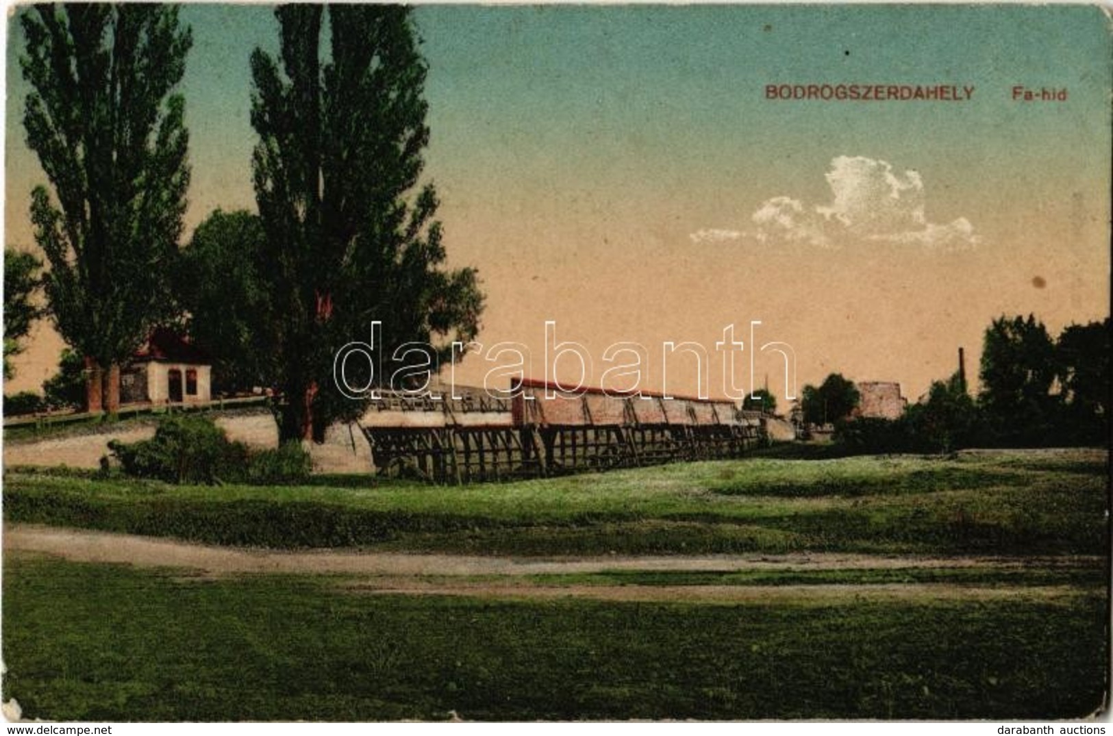 ** T2/T3 Bodrogszerdahely, Streda Nad Bodrogom; Fa Híd / Wooden Bridge (kicsit ázott Sarkak / Slightly Wet Corners) - Ohne Zuordnung