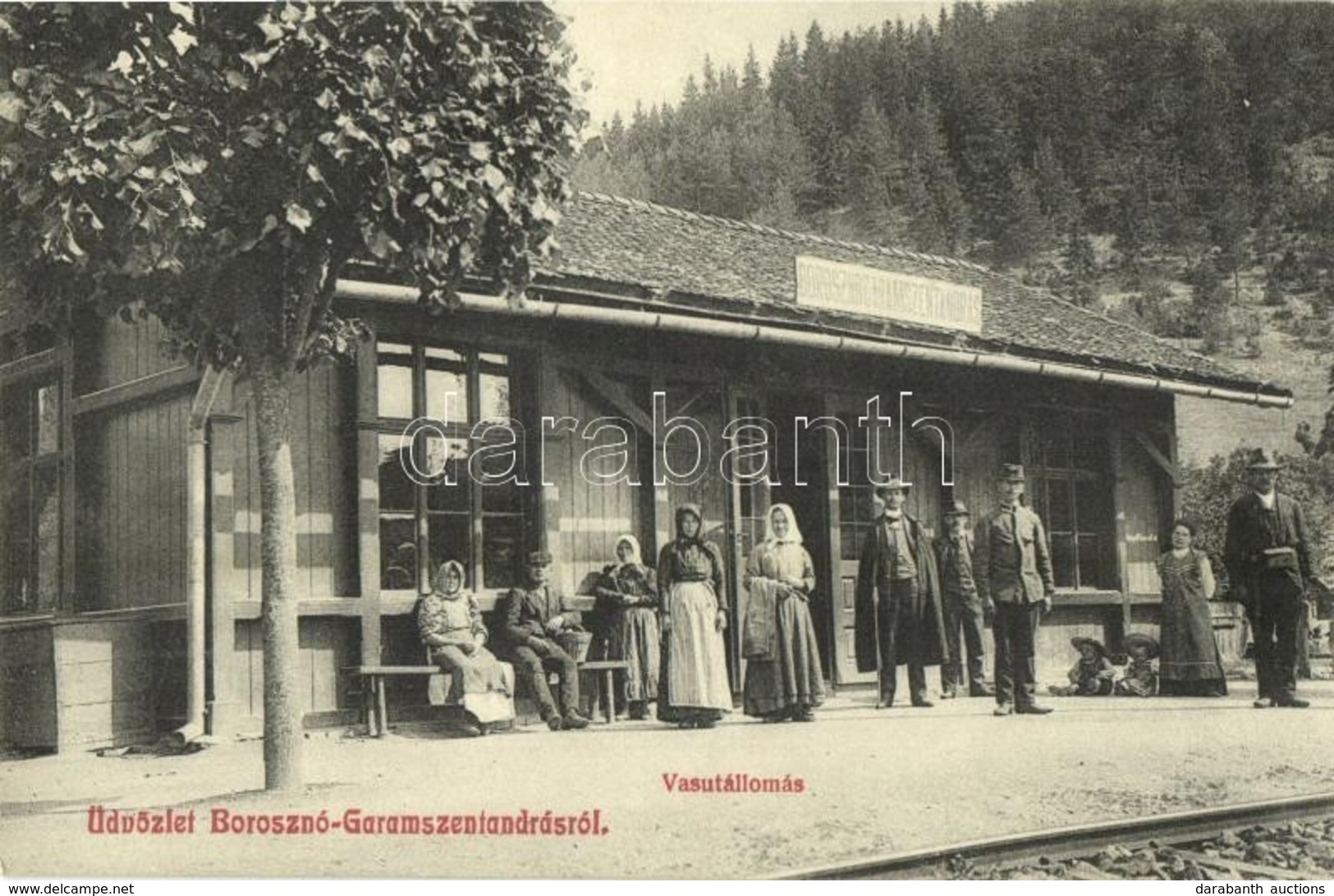 T2/T3 1910 Borosznó-Garamszentandrás, Brusznó, Brusnov-Ondrej Nad Hronom; Vasútállomás / Bahnhof / Railway Station - Ohne Zuordnung