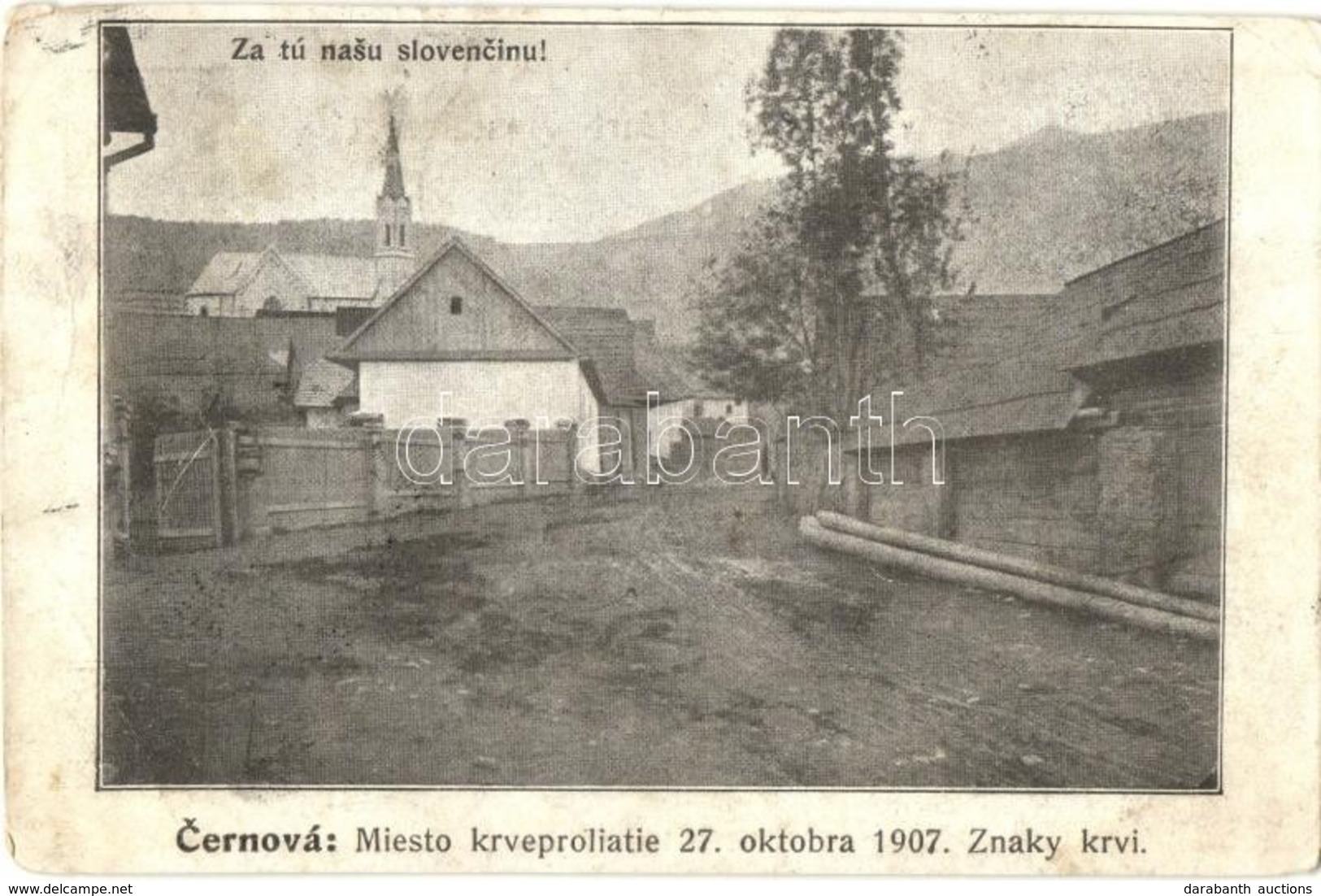 T2/T3 1908 Csernova, Cernová (Rózsahegy, Ruzomberok); Csernovai Mészárlás Helyszíne A Felszáradt Vértócsákkal. Andrej Hl - Unclassified