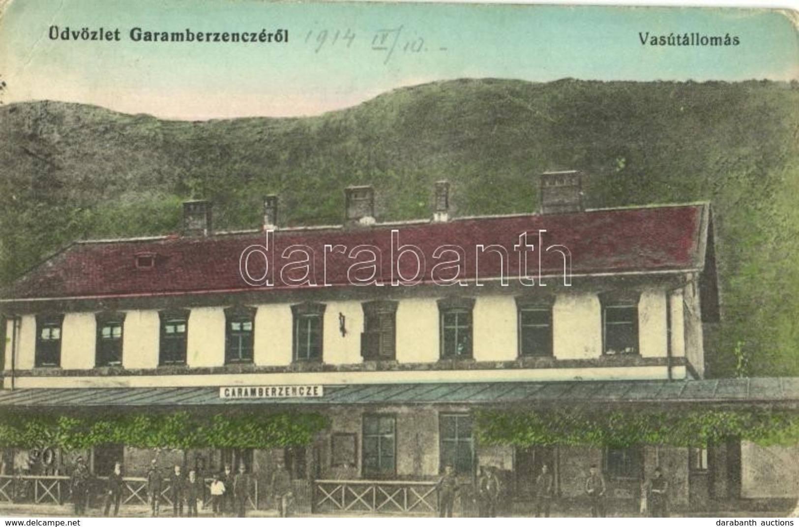 T2/T3 1914 Garamberzence, Hronská Breznica; Vasútállomás / Bahnhof / Railway Station (EK) - Non Classés