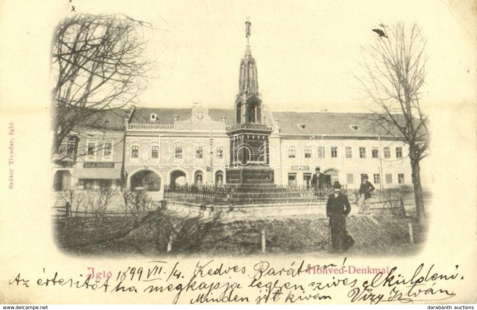 T2/T3 1899 (Vorläufer!) Igló, Zipser Neudorf, Spisská Nová Ves; Honvéd Emlék. Szútor Tivadar Kiadása / Military Monument - Non Classés