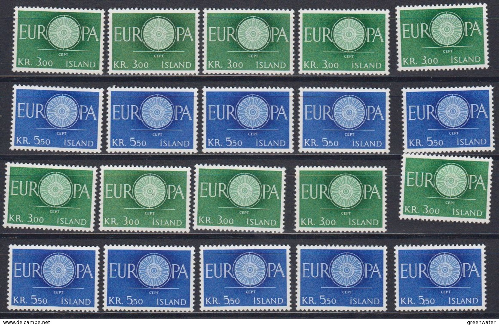 Europa Cept 1960 Iceland 2v (10x) ** Mnh (44990) - 1960