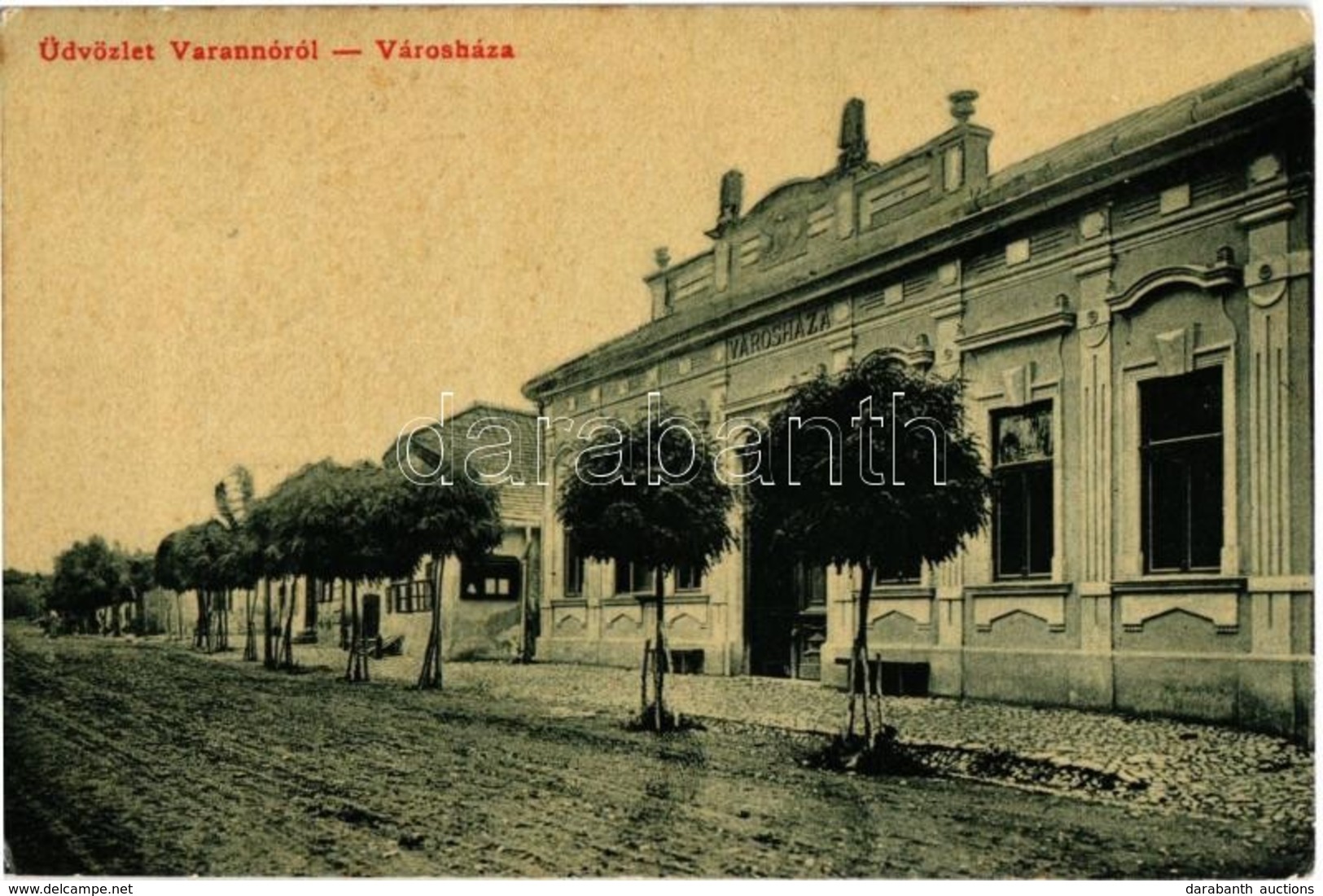 T2/T3 1915 Varannó, Vranov Nad Toplou; Városháza. W. L. (?) 2612. Kiadja Klauser Emil / Town Hall (fl) - Non Classés