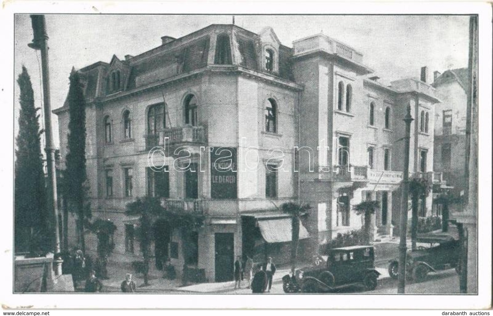 T2 1932 Abbazia, Opatija; Pensione Al Parco (Ex Lederer) / Hotel With Automobiles - Non Classés