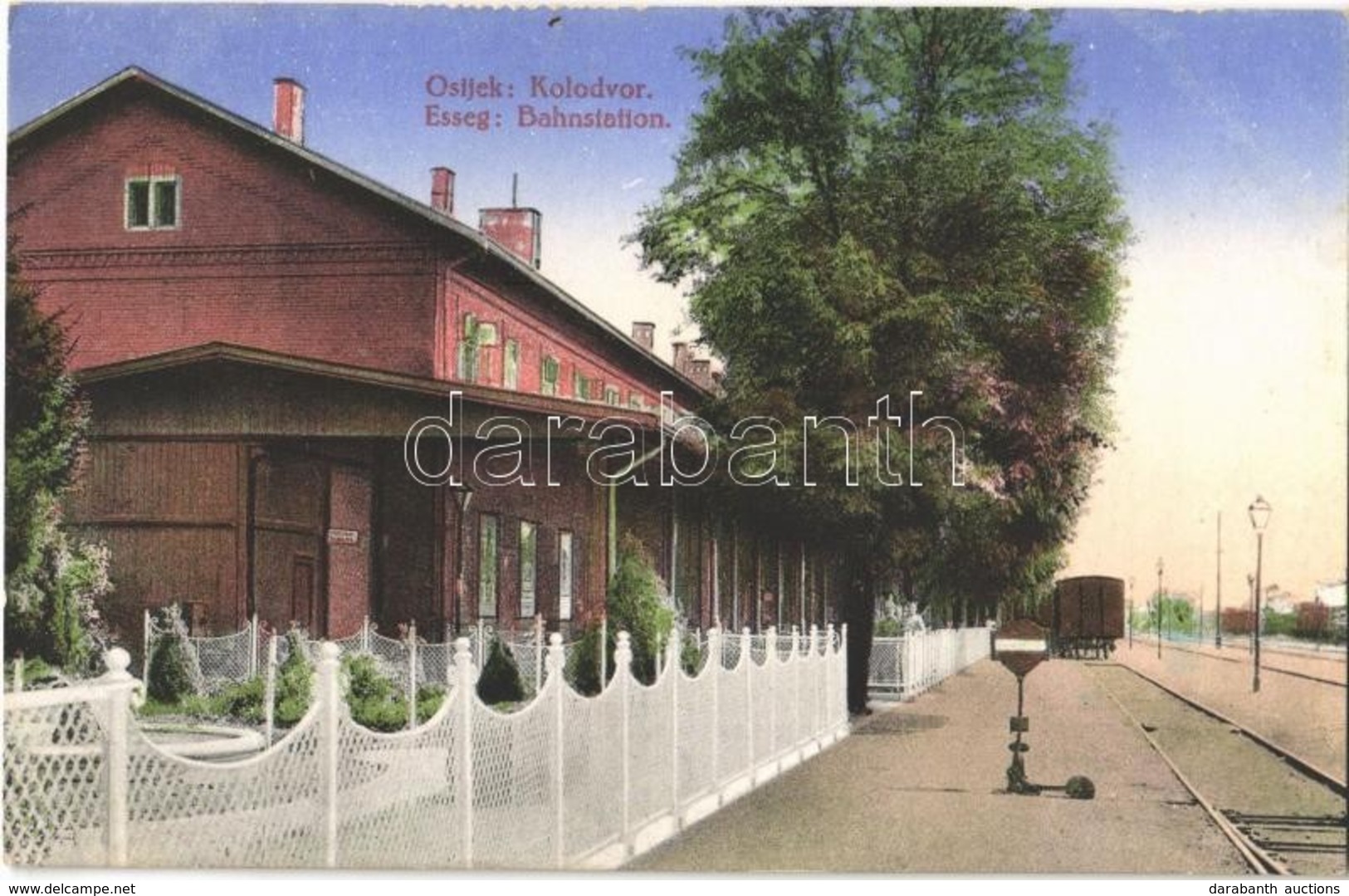 ** T1 Eszék, Osijek, Esseg; Kolodvor / Bahnstation / Vasútállomás / Railway Station - Non Classés