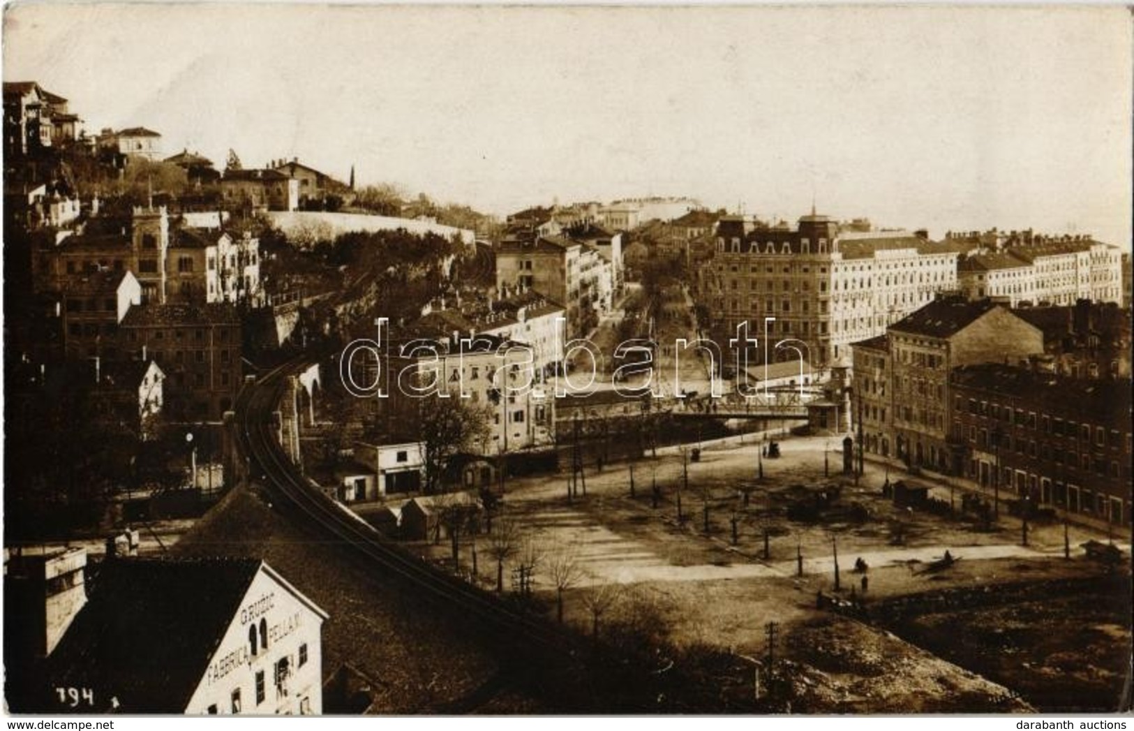 T2 1917 Fiume, Rijeka; Susak  (Sussak), Gruzic Fabrica Pellami / Croatian-Italian Border, Factory, Railway Bridge. Ateli - Non Classés