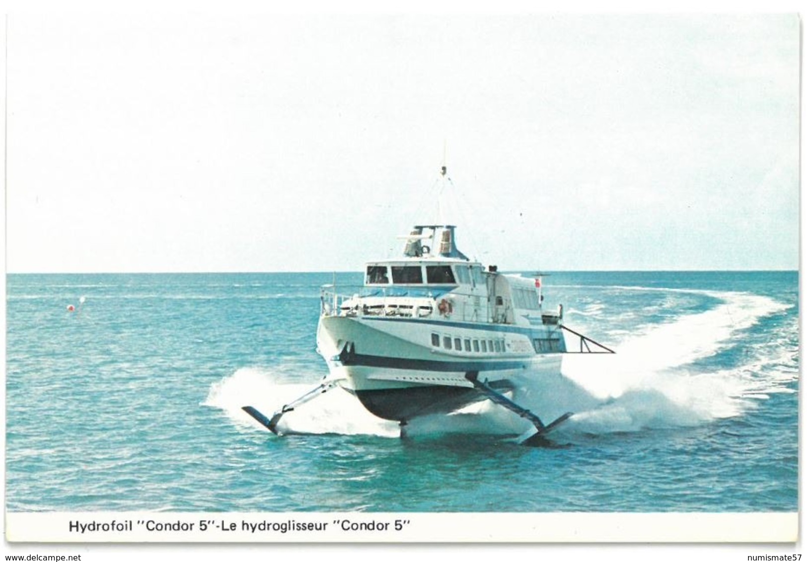 CP HYDROFOIL CONDOR 5 - ( Hydroglisseur - Aéroglisseur ) - Pub. A.C. Gallie , Jersey - Aéroglisseurs