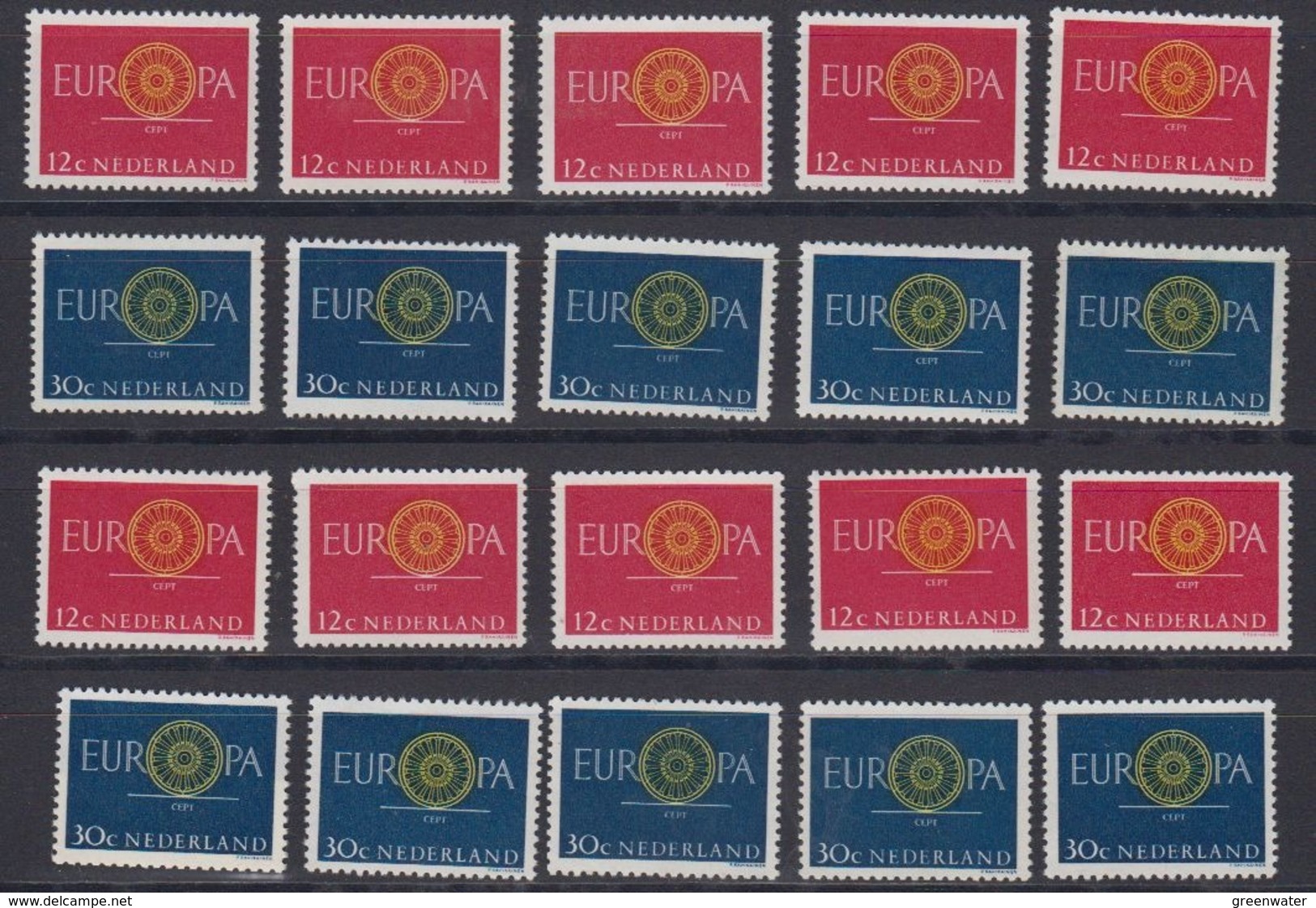 Europa Cept 1960 Netherlands 2v (10x) ** Mnh (44991) - 1960