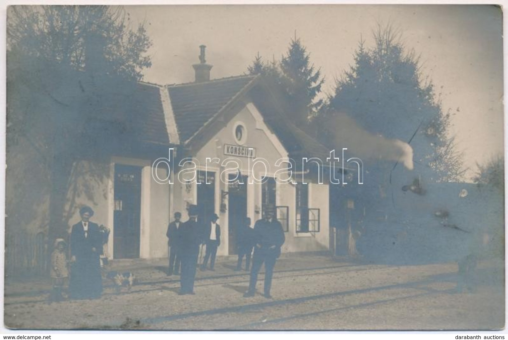 T2 1912 Konjscina, Konscina; Vasútállomás Gőzmozdonnyal / Bahnstation / Railway Station With Locomotive. Atelier Rechnit - Non Classificati