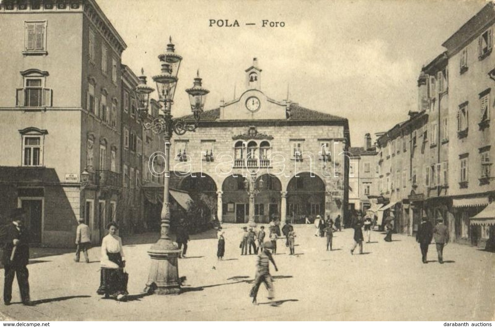 T2/T3 1907 Pola, Pula; Foro, Via Nettuno / Square, Street (EK) - Non Classés