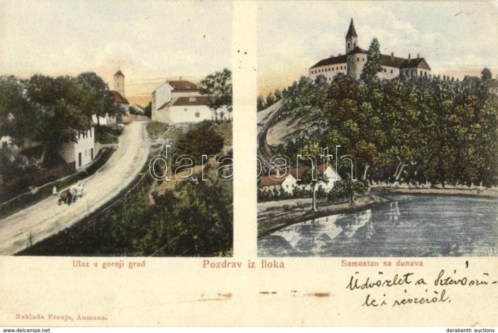 T2 1906 Újlak, Ilok; Fő Utca, Duna és Vár Kolostor / Ulaz U Gronji Grad, Samostan Sa Dunava / Danube, Castle Monastery,  - Sin Clasificación