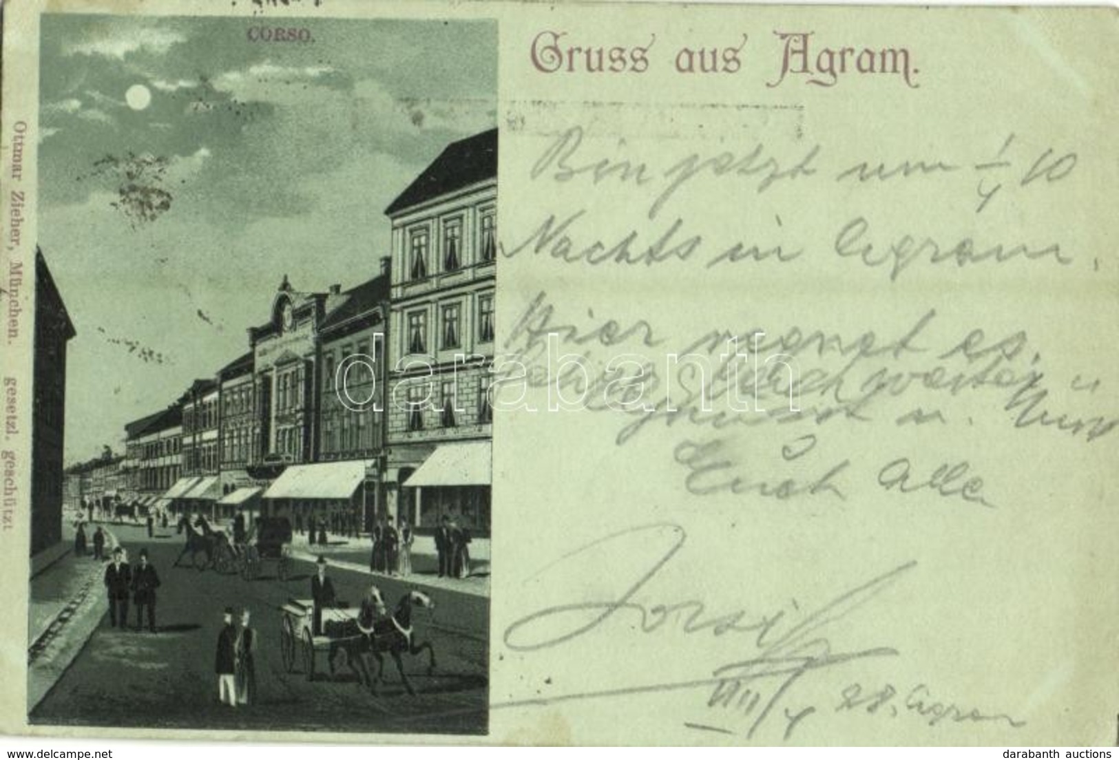 T2/T3 1898 (Vorläufer!) Zagreb, Zágráb, Agram; Coros. Ottmar Zieher Litho (EK) - Sin Clasificación