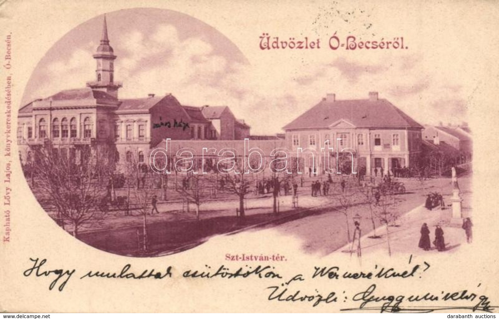 * T2/T3 1901 Óbecse, Stari Becej; Szent István Tér, Városháza / Square, Town Hall (EK) - Non Classés