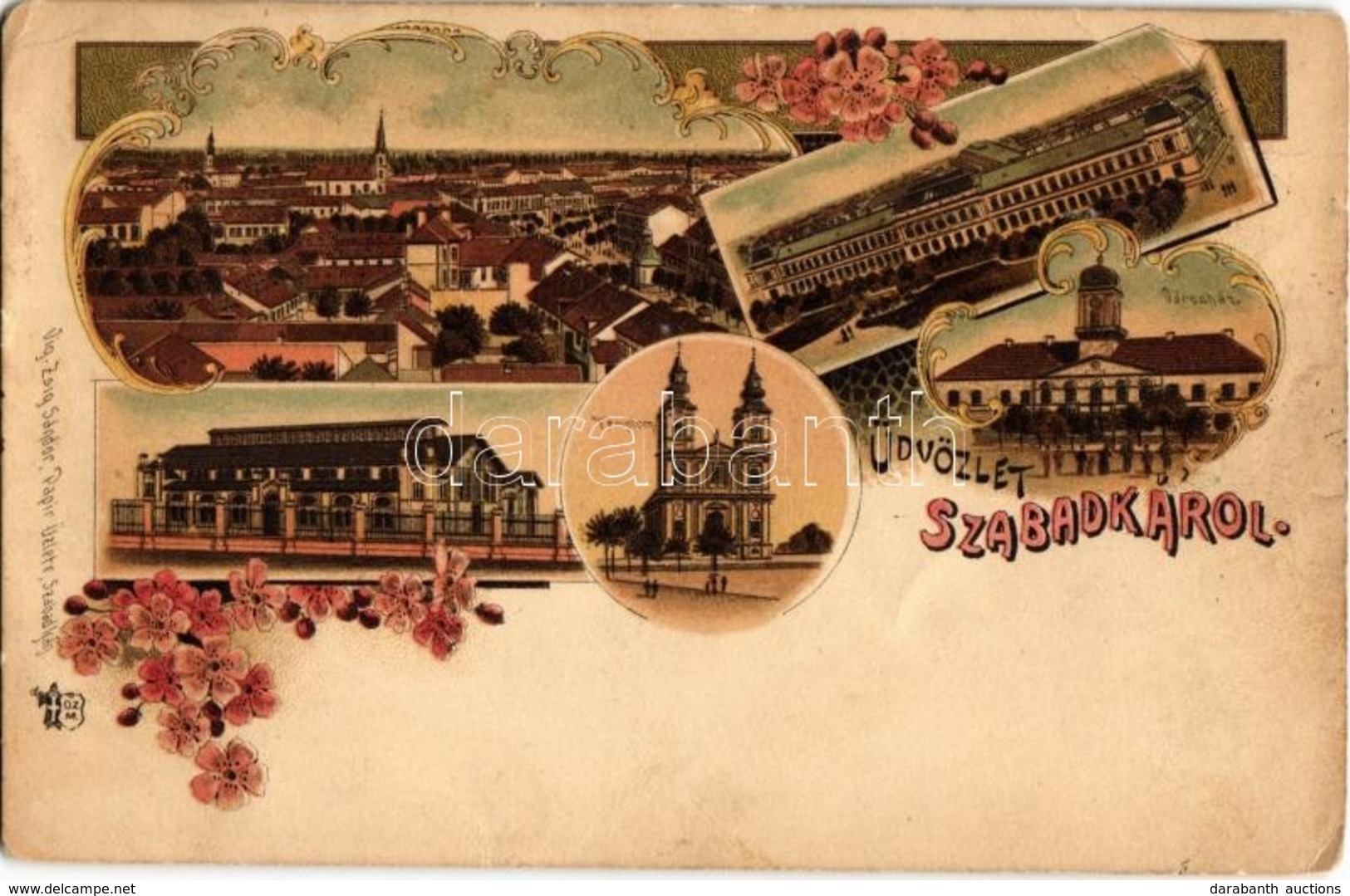 T2/T3 1899 Szabadka, Subotica; Városháza, Törvényszéki Palota, Templom, Vasútállomás. Víg Zsig. Sándor Kiadása / Town Ha - Non Classés