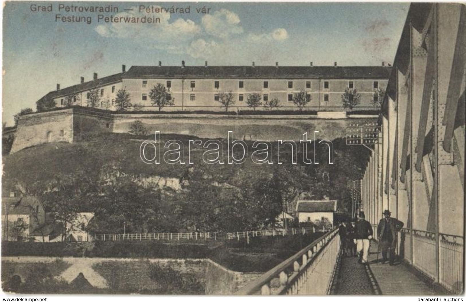 T2 1914 Újvidék, Pétervárad Vára A Vasúti Hídról Nézve / Petrovaradin, Castle Viewed From The Railway Bridge - Non Classés