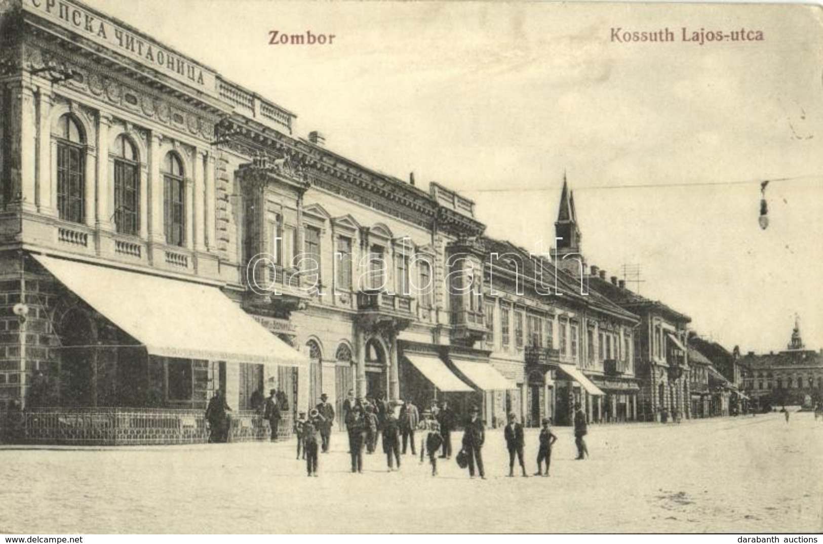 * T2/T3 1912 Zombor, Sombor; Kossuth Lajos Utca, Knipl Gáspár Sörcsarnoka, Bank és Bizományi üzlet, Schlieszer Testvérek - Ohne Zuordnung