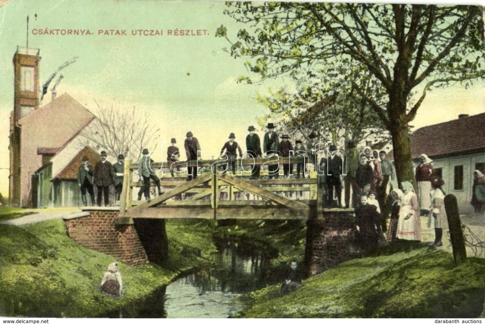 T2/T3 1918 Csáktornya, Cakovec; Patak Utca, Fahíd / Street, Wooden Bridge (EK) - Non Classés